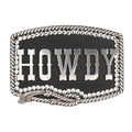 M&F Western Rectangle Howdy Belt Buckle