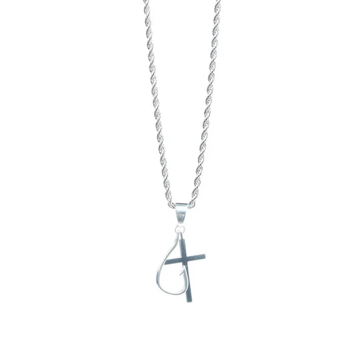 M&F Western Twister Cross/Fish Hook Necklace