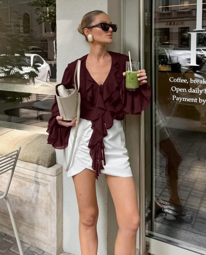Mirae Top - Maroon