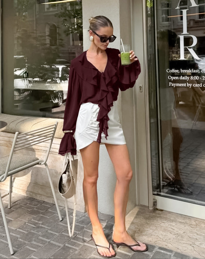 Mirae Top - Maroon