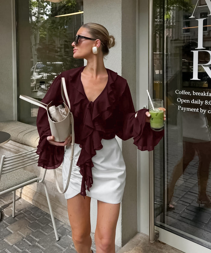 Mirae Top - Maroon
