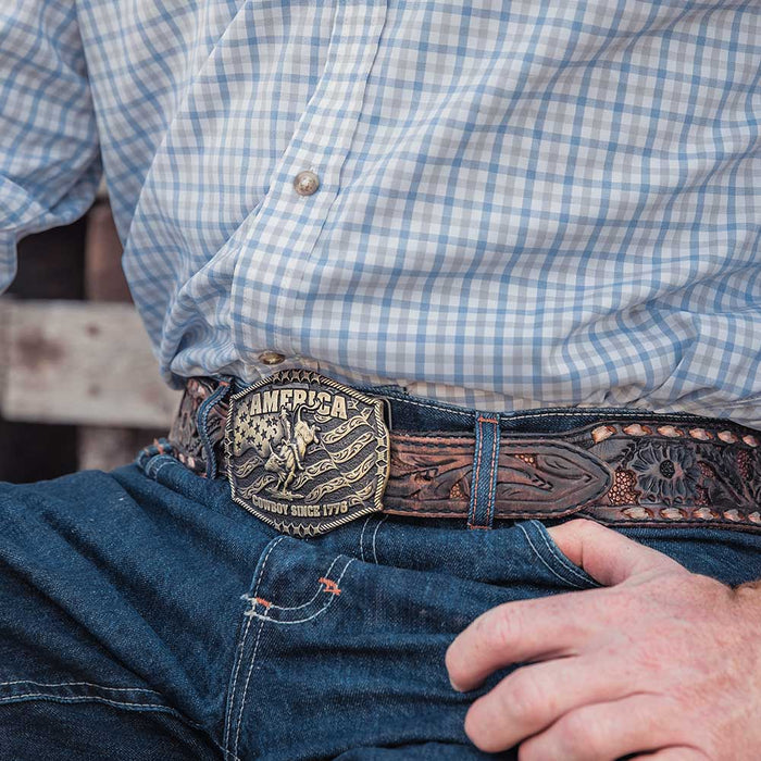 Montana Silversmiths Cowboy Since 1776 Attitude Buckle