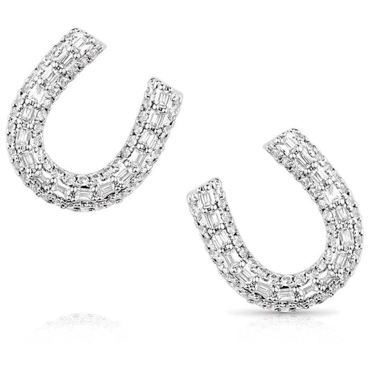 Montana Silversmiths Frosted Luck Crystal Earrings