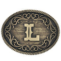 Montana Silversmiths L Initial Belt Attitude Buckle