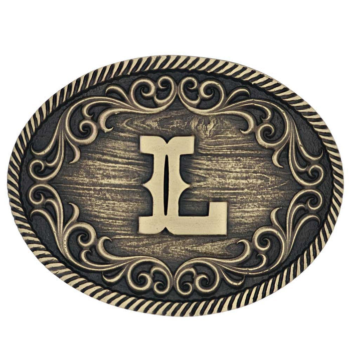 Montana Silversmiths L Initial Belt Attitude Buckle