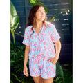 MS - Women's Charlotte Shorts Set - Hibiscus Harmony White *