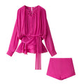 Naomi Cord Set - Rose Red