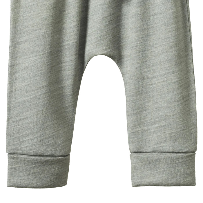 Nature Baby Merino Drawstring Pant Grey Marl