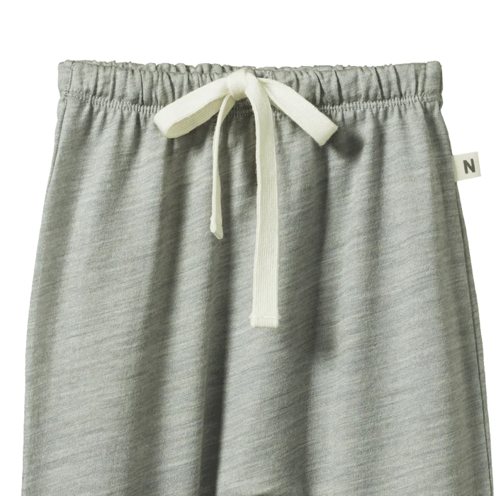 Nature Baby Merino Drawstring Pant Grey Marl