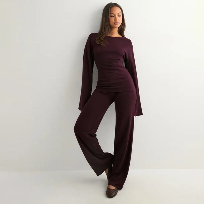 Nella Co-ord Set - Maroon