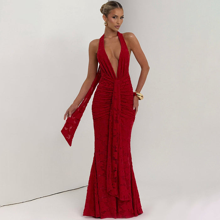 Nerina Maxi Dress - Red