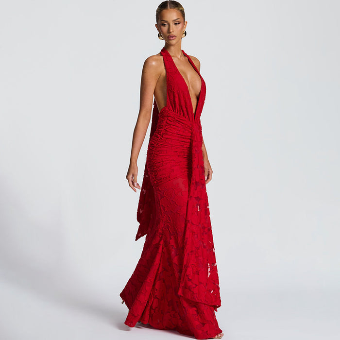Nerina Maxi Dress - Red