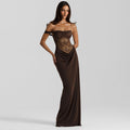 Nerine Maxi Dress - Brown
