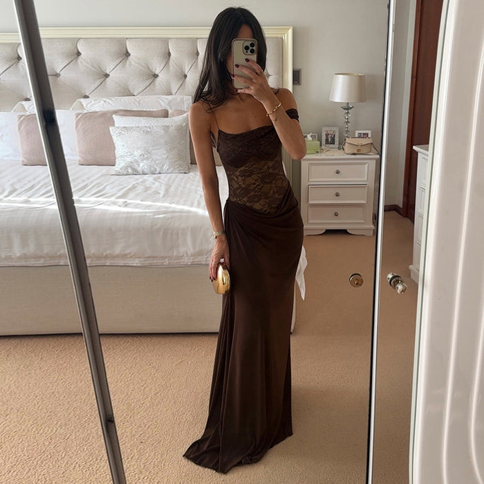 Nerine Maxi Dress - Brown