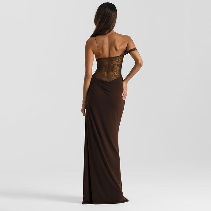 Nerine Maxi Dress - Brown