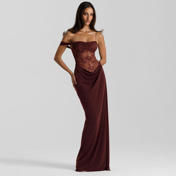Nerine Maxi Dress - Maroon