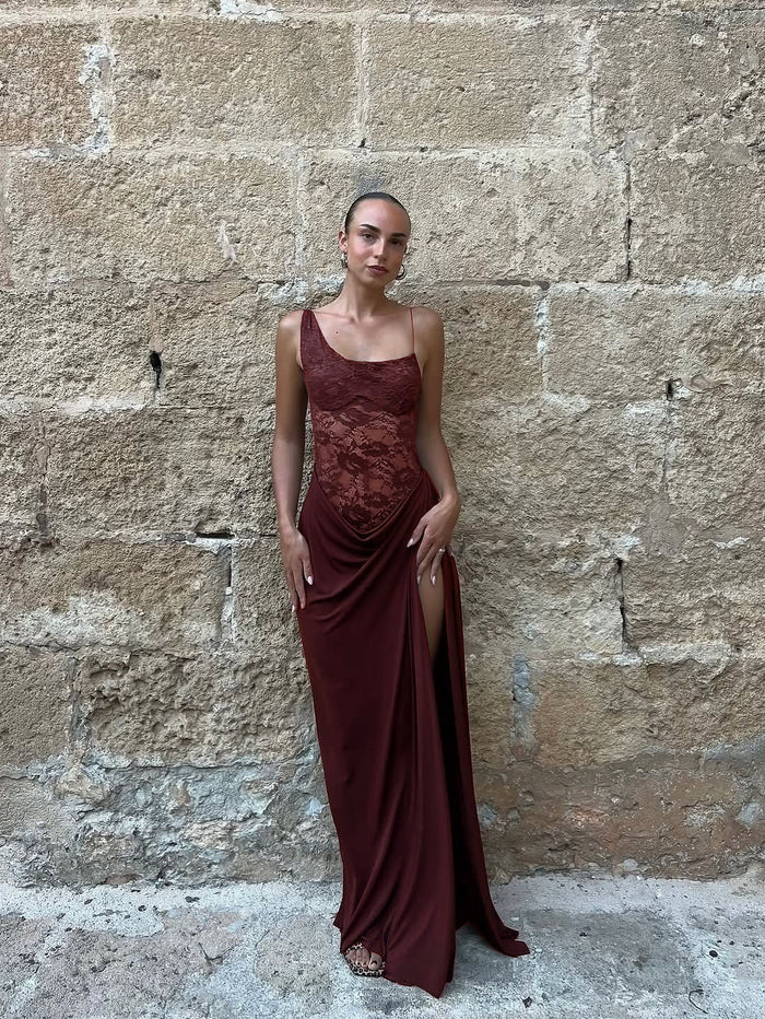 Nerine Maxi Dress - Maroon