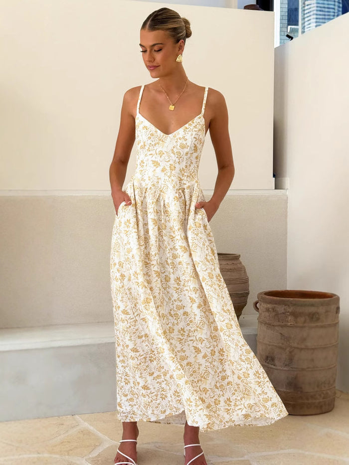 Nixi Maxi Dress - Yellow