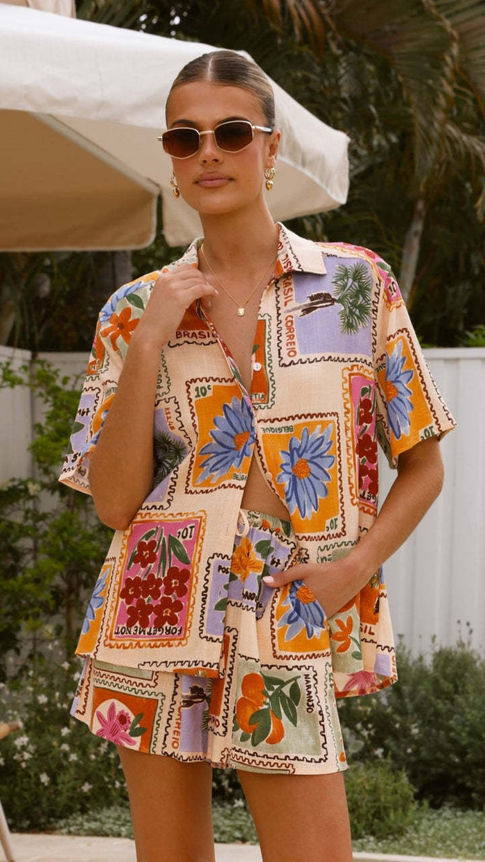 Noctra Co ord Set - Apricot