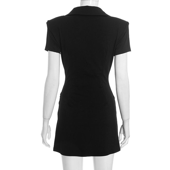 Noir Queen Mini Dress - Black