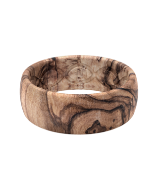Nomad Burled Walnut Groove Ring