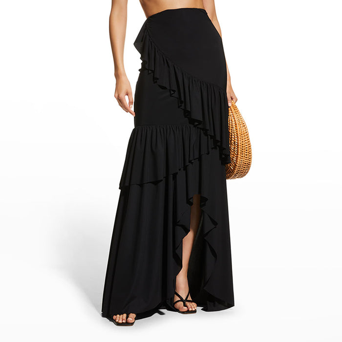 Nyoka Off-Shoulder Swimsuit  Set - Black