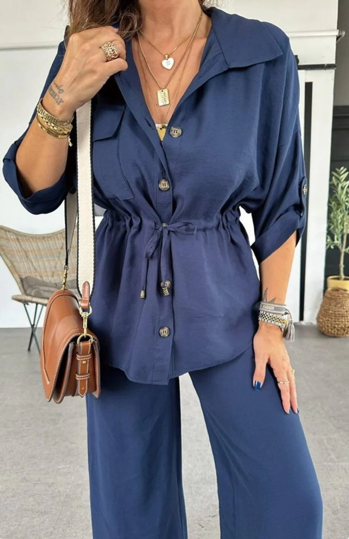 Nyra Co ord Set - Dark Blue