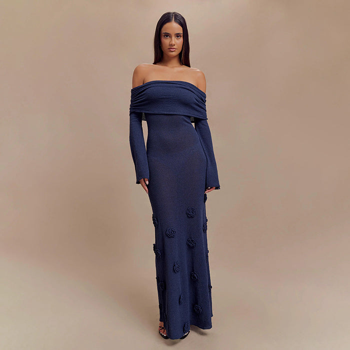 Nysa Maxi Dress - Navy Blue