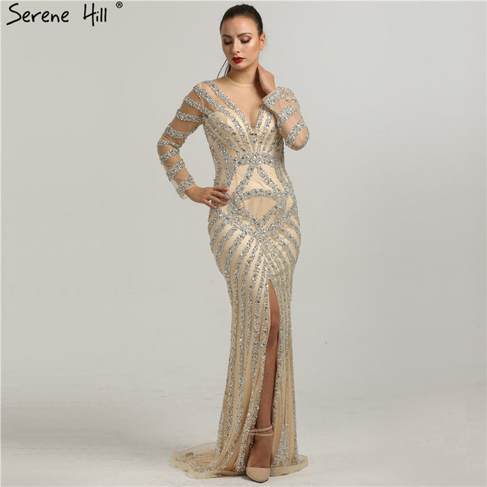 On Sale No Return No Refund Evening Gown Designs Mermaid Beading Sequined LA6281 - SERENE HILL