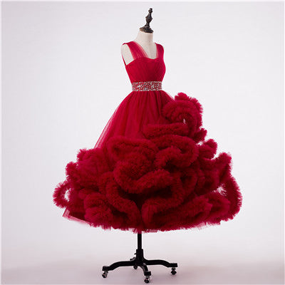 On Sale No Return No Refund Rushed Girls Pageant Dresses Cloud Flower Girl Dresses Custom Made HTA0001 - SERENE HILL