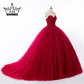 On Sale no return no refundSale Burgundy Crystals ball gown Wedding Dress Bridal Dress Wedding Gown HA2014 - SERENE HILL