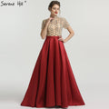 On Sale no return no refundSale High Collar Fashion Evening Dresses Short Sleeve Beading Sequined LA6568 - SERENE HILL