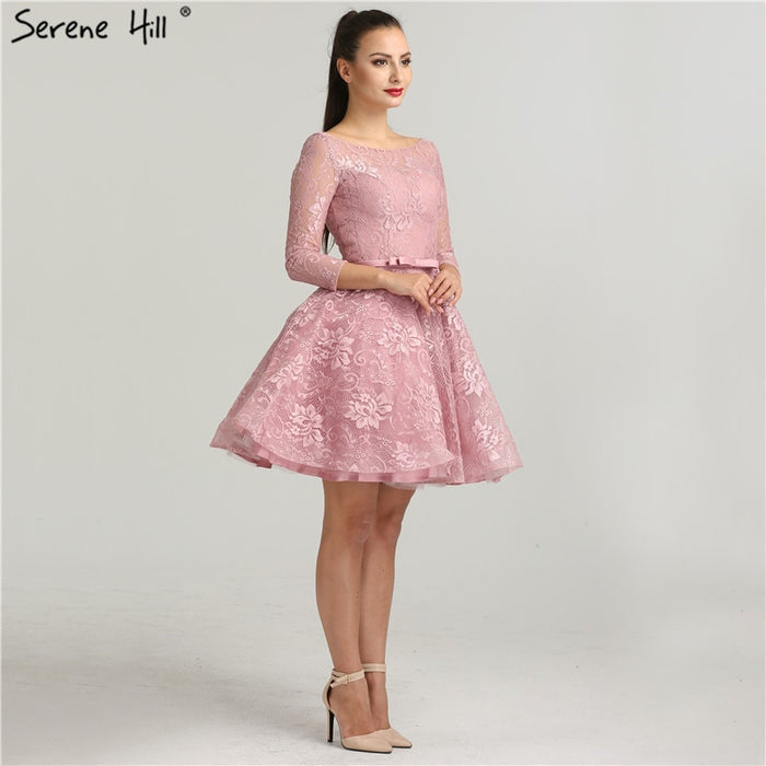 On Sale no return no refundSale Lace Simple Sexy Short Evening Dresses Knee-Length LA6449 - SERENE HILL