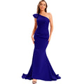 One Shoulder Prom Gowns Single Strap Wedding Guest Dresses - Rosymae