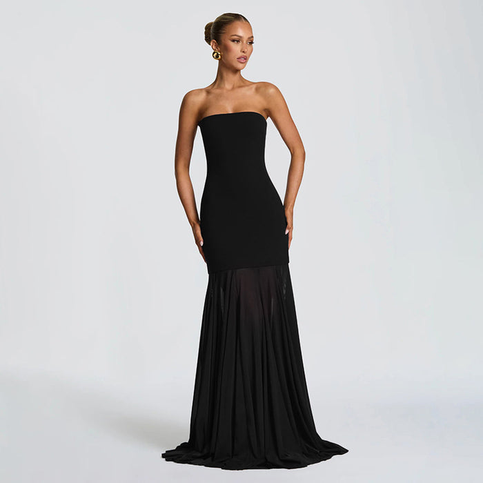 Orya Dress With Stole - Black