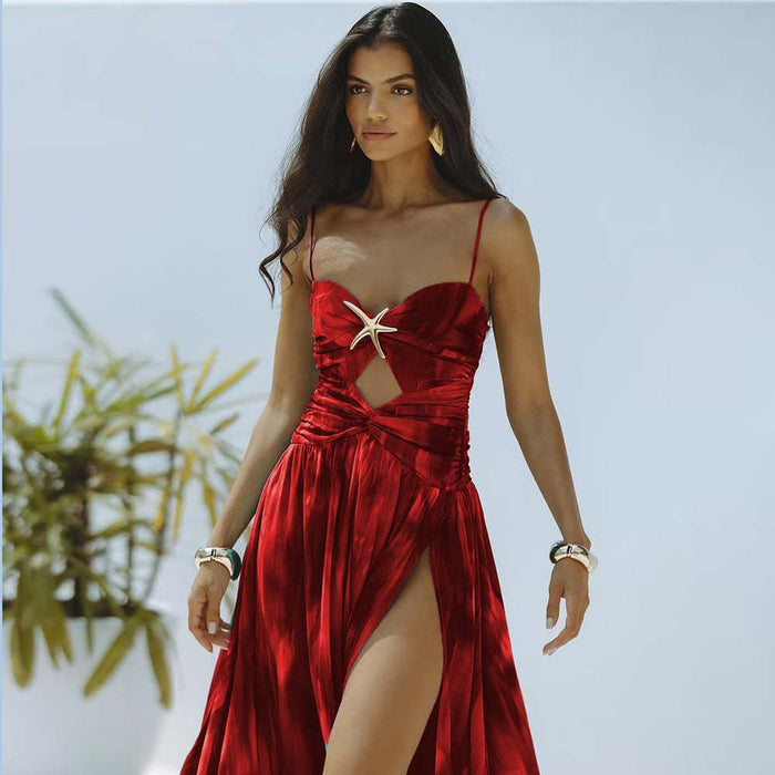 Palm Kiss  Swimsuit Set - Red