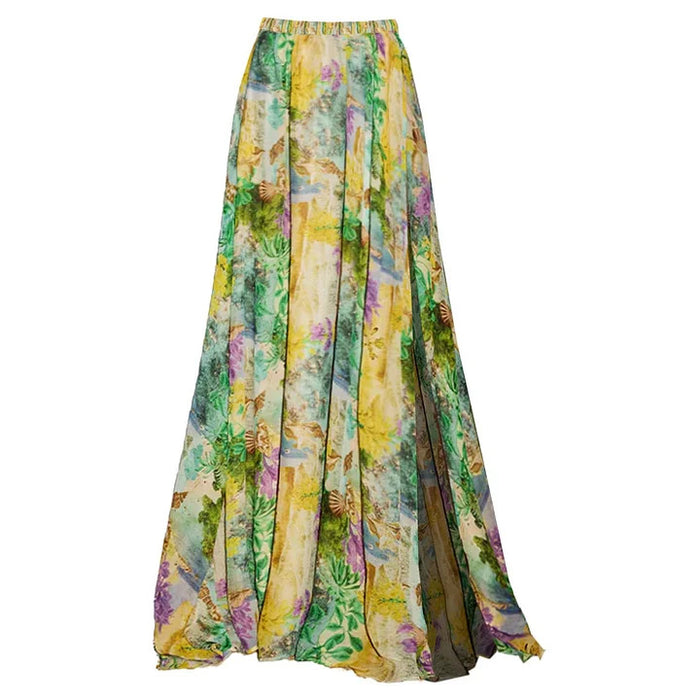 Palm Kiss Swimsuit Skirt - Yellow