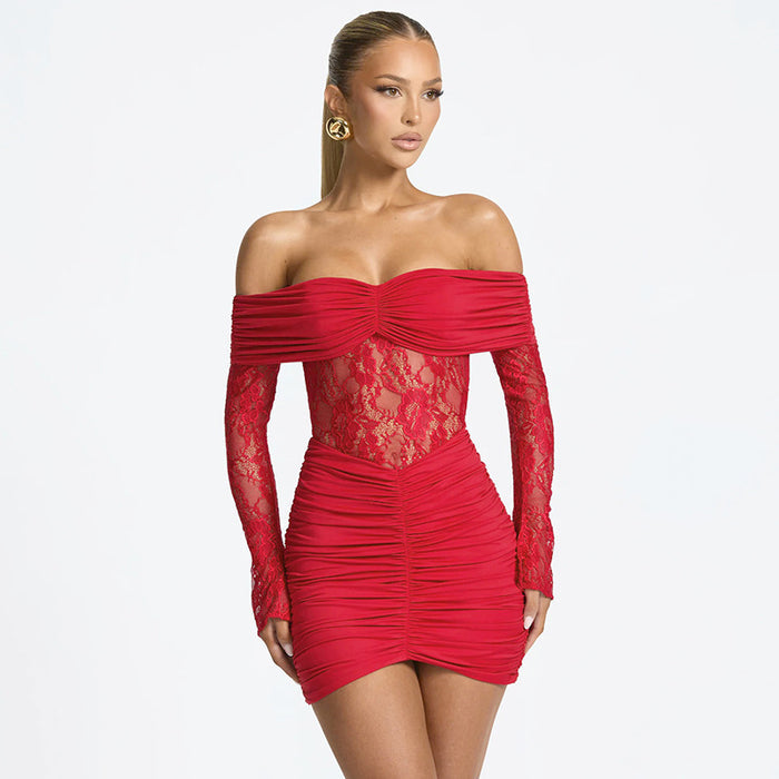 Pathy Mini Dress - Red