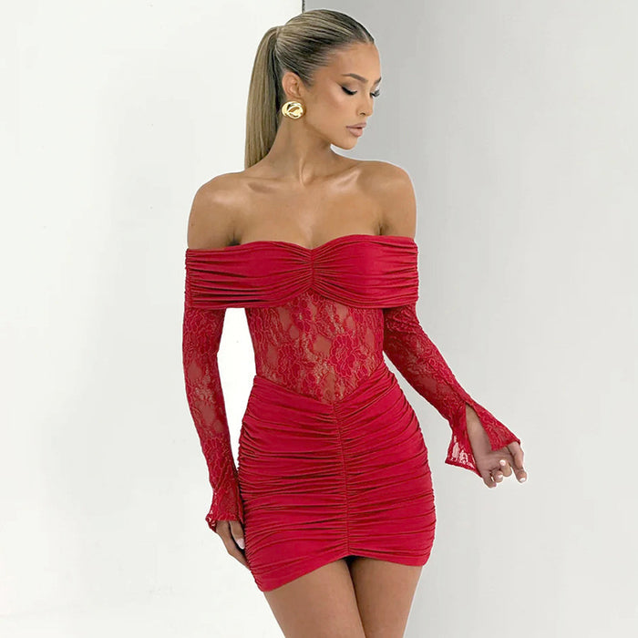 Pathy Mini Dress - Red
