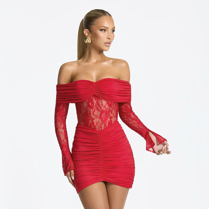 Pathy Mini Dress - Red