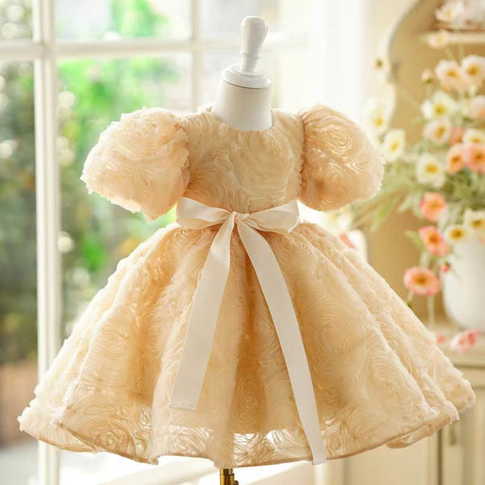 Pink Girl Dress Kids 1st Toddler Birthday Party Holiday Gown J751