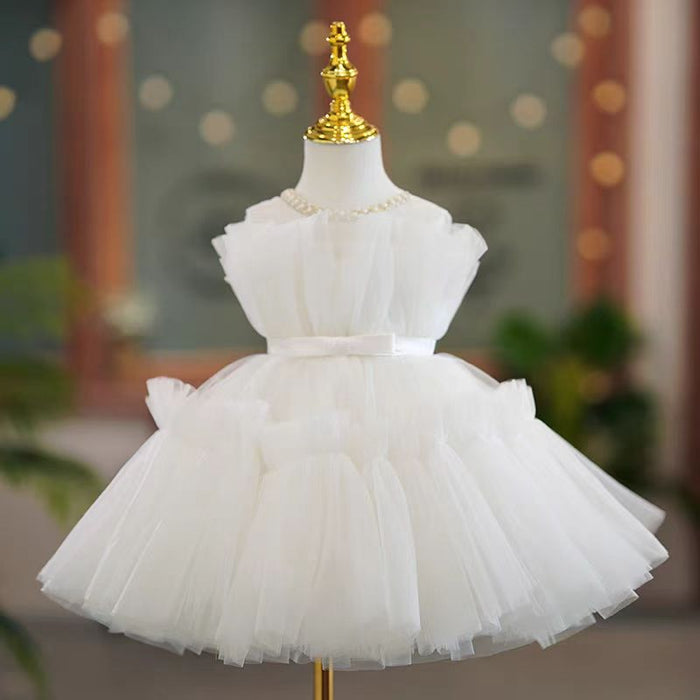 Pink Ruffled Toddler Girl Dress for Kids Birthday Party J711
