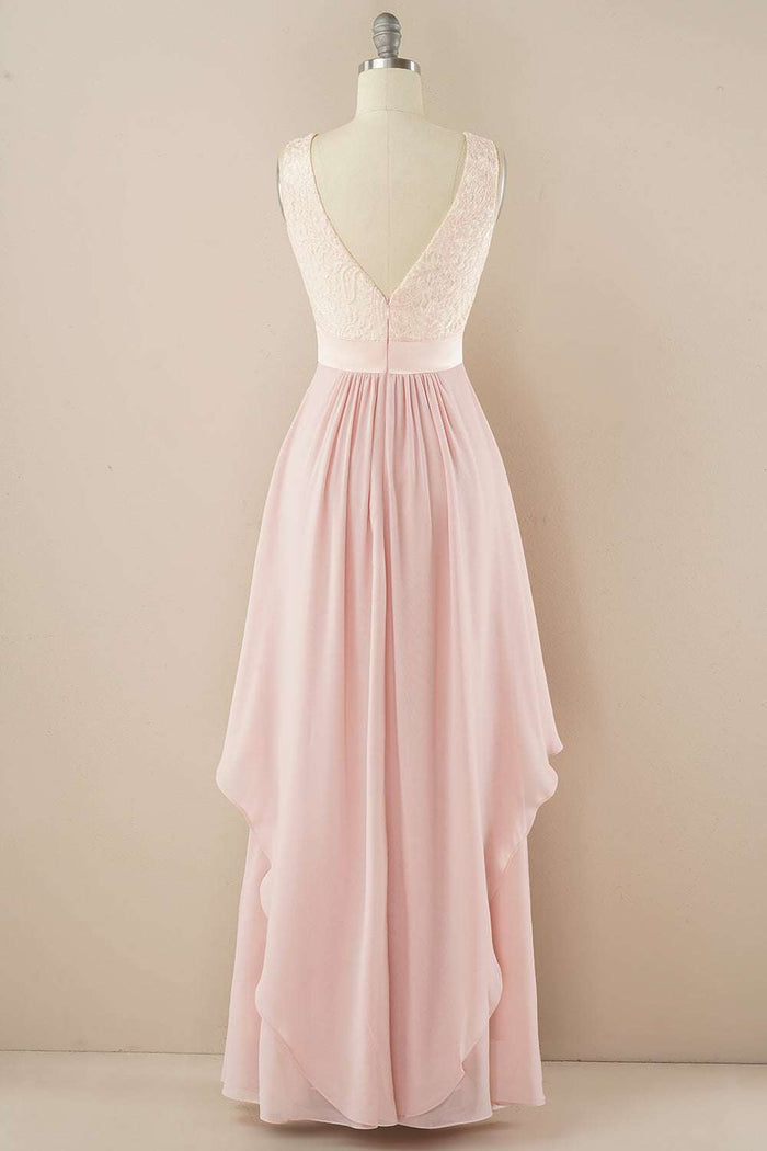 Purple Lace Jewel Sleeveless Tiered Bridesmaid Dress