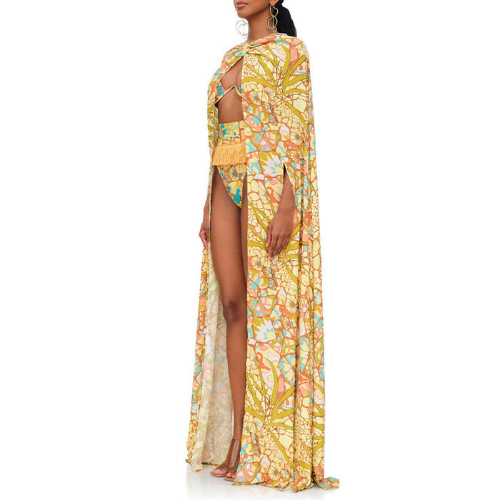 Reina Swimwear Cape  - Yellow