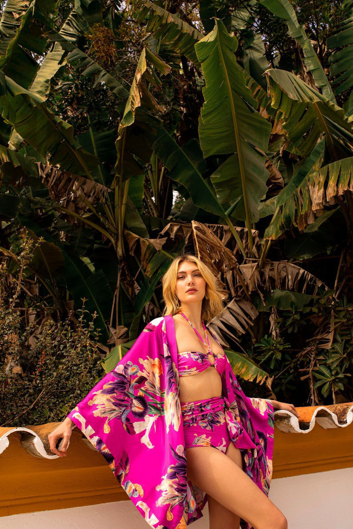 Riviera Bikini Cover-up Set - Pink