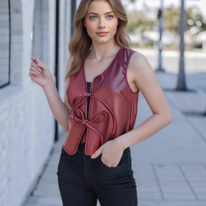 Rosetta Top - Maroon