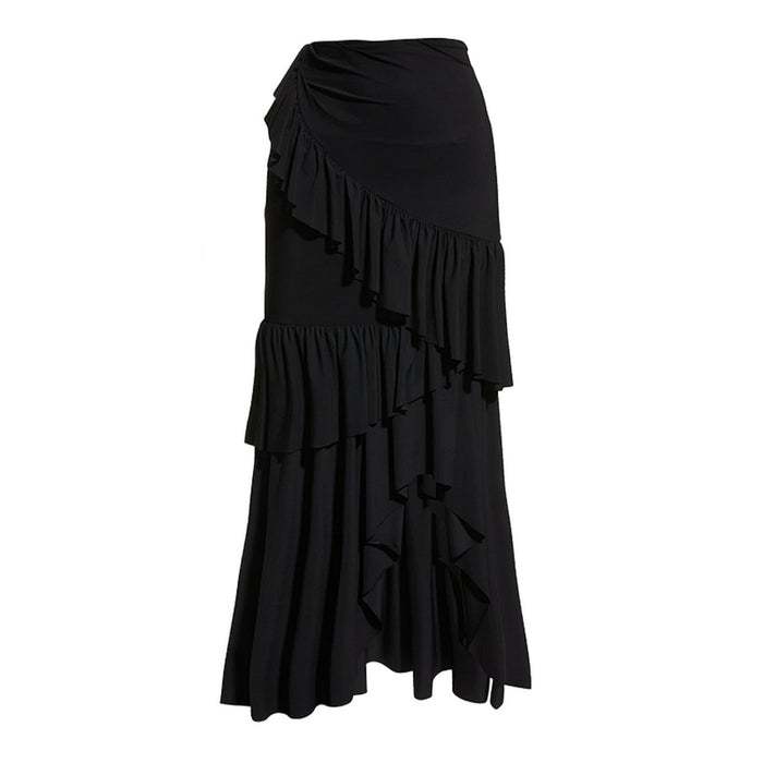 Rosy Swimsuit Wrap Skirt - Black