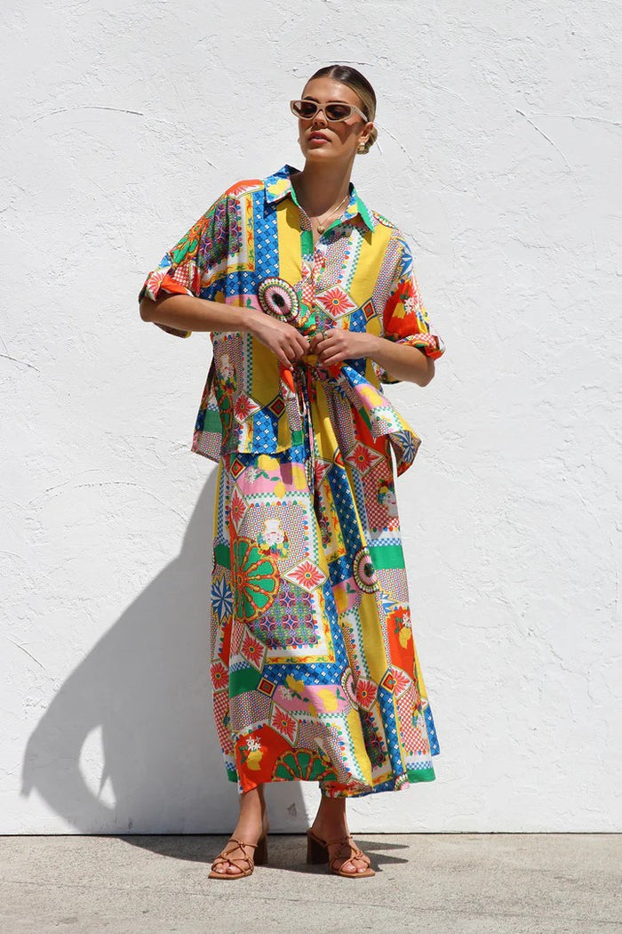 Royal Edge Co ord Set - Multicolour