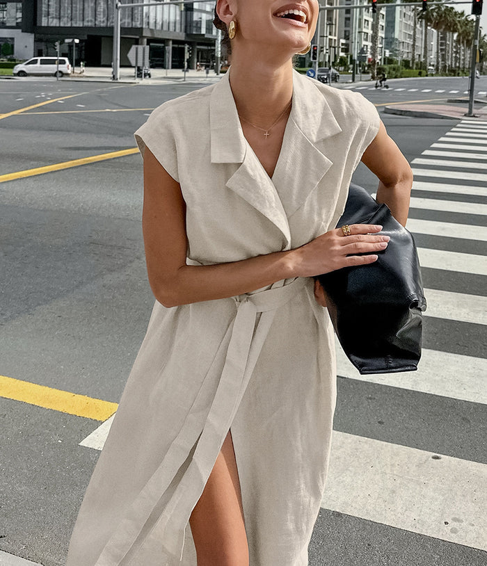 Rustin Midi Dress - Khaki