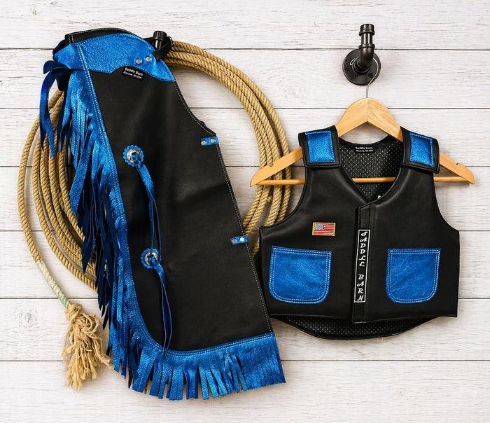 Saddle Barn Kids Rodeo Chap/Vest Combo